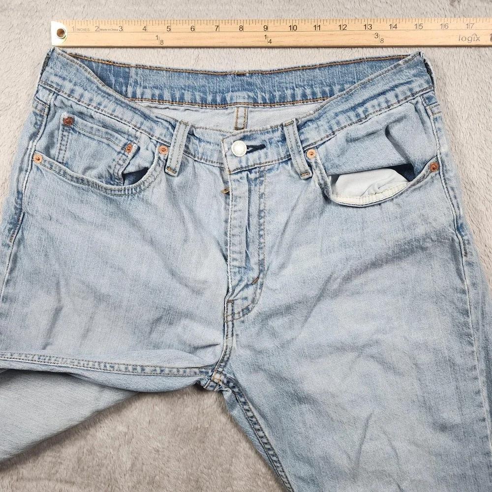 Levis 527 Jeans Men 34x32 (Fits 30x30) Light Wash Slim Bootcut Stretch Pants
